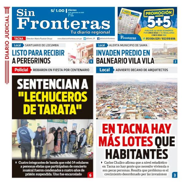 DIARIO SIN FRONTERAS TACNA