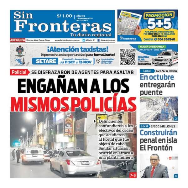 DIARIO SIN FRONTERAS AREQUIPA