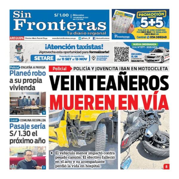 DIARIO SIN FRONTERAS AREQUIPA