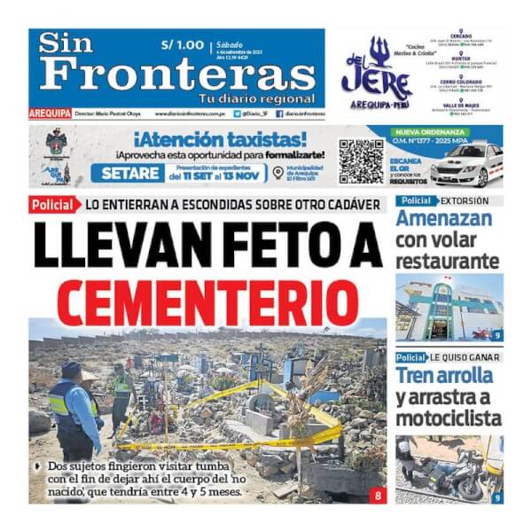 DIARIO SIN FRONTERAS AREQUIPA