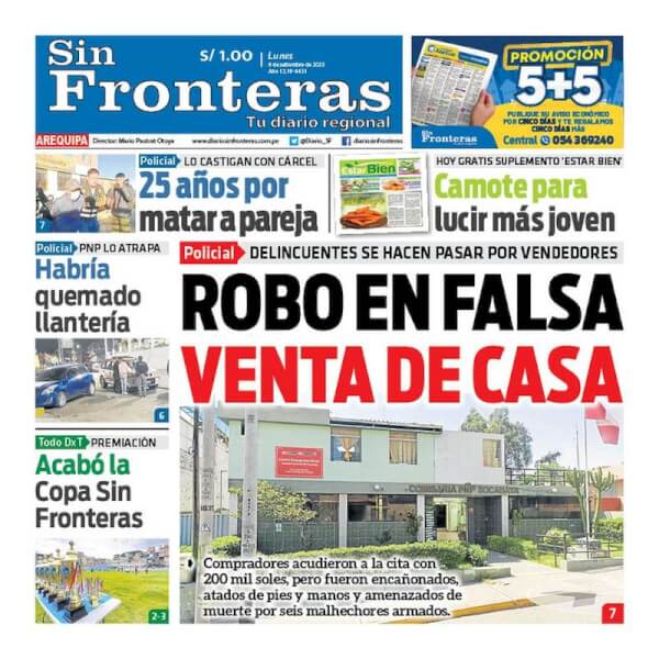 DIARIO SIN FRONTERAS AREQUIPA