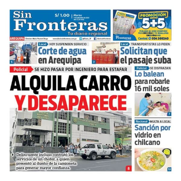 DIARIO SIN FRONTERAS AREQUIPA