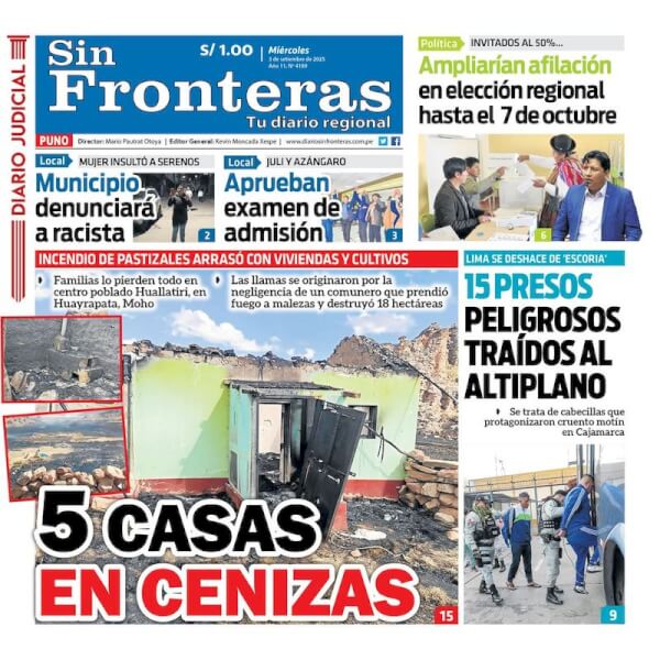 DIARIO SIN FRONTERAS PUNO