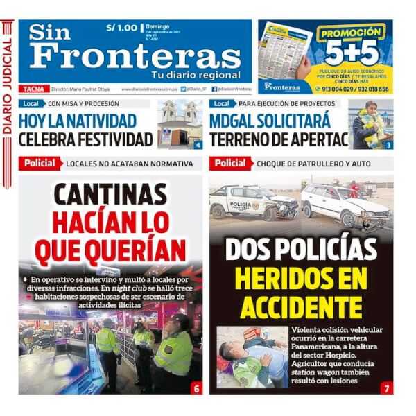 DIARIO SIN FRONTERAS TACNA